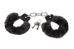 XR Brands - Cuffed In Fur Handcuffs - Black