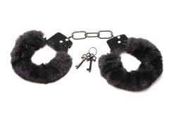 XR Brands - Cuffed In Fur Kajdanki - Czarny