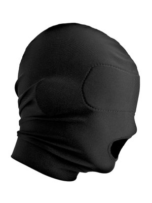 XR Brands - Open Mond Masker Met Gewatteerd Oogmasker - Zwart
