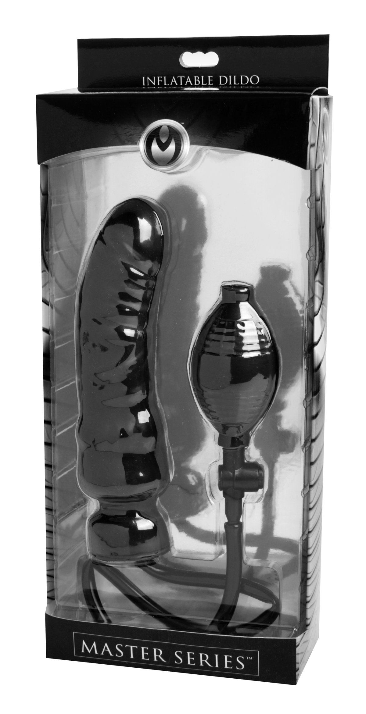 Master Series - Renegade Opblaasbare Dildo - Zwart