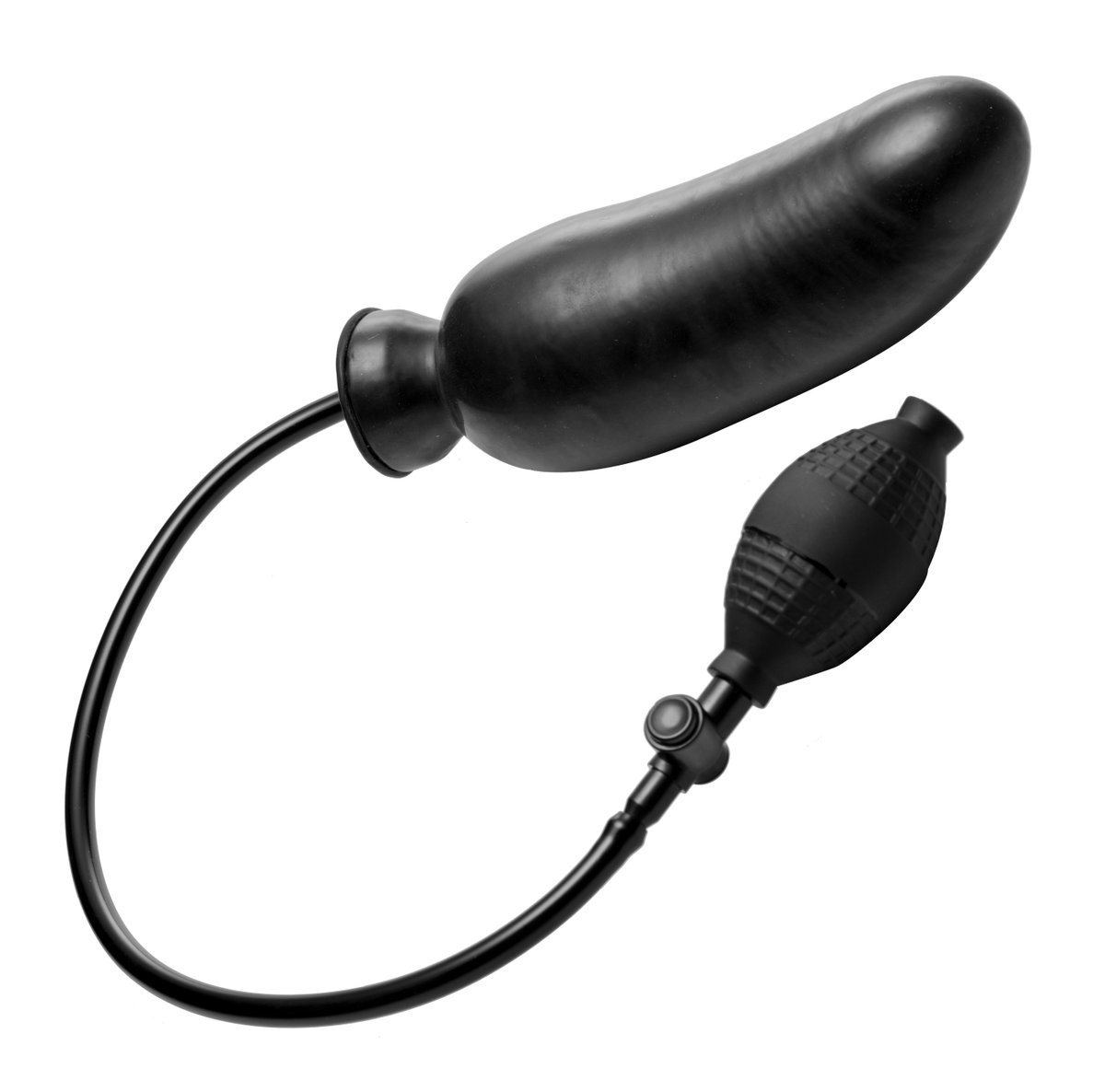 Master Series - Renegade Opblaasbare Dildo - Zwart
