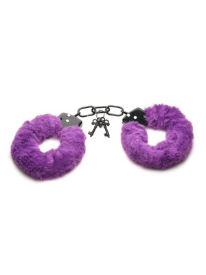 XR Brands - Cuffed In Fur Handboeien - Paars