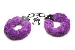 XR Brands - Cuffed In Fur Handcuffs - Purple