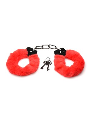 XR Brands - Cuffed In Fur Handboeien - Rood