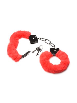 XR Brands - Cuffed In Fur Handboeien - Rood