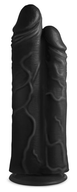 Podwójne dildo Double Stuffer 25 cm – czarne