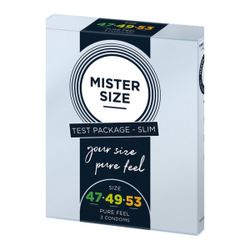 Mister Size – Test Box Condoom Set – 3 Maten XS/S/M