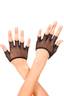 Short fishnet fingerless gloves BLACK