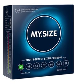 3 Mysize condooms 47 mm