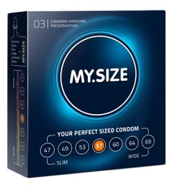3 Mysize condooms 57 mm