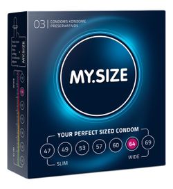 3 Mysize condooms 64 mm