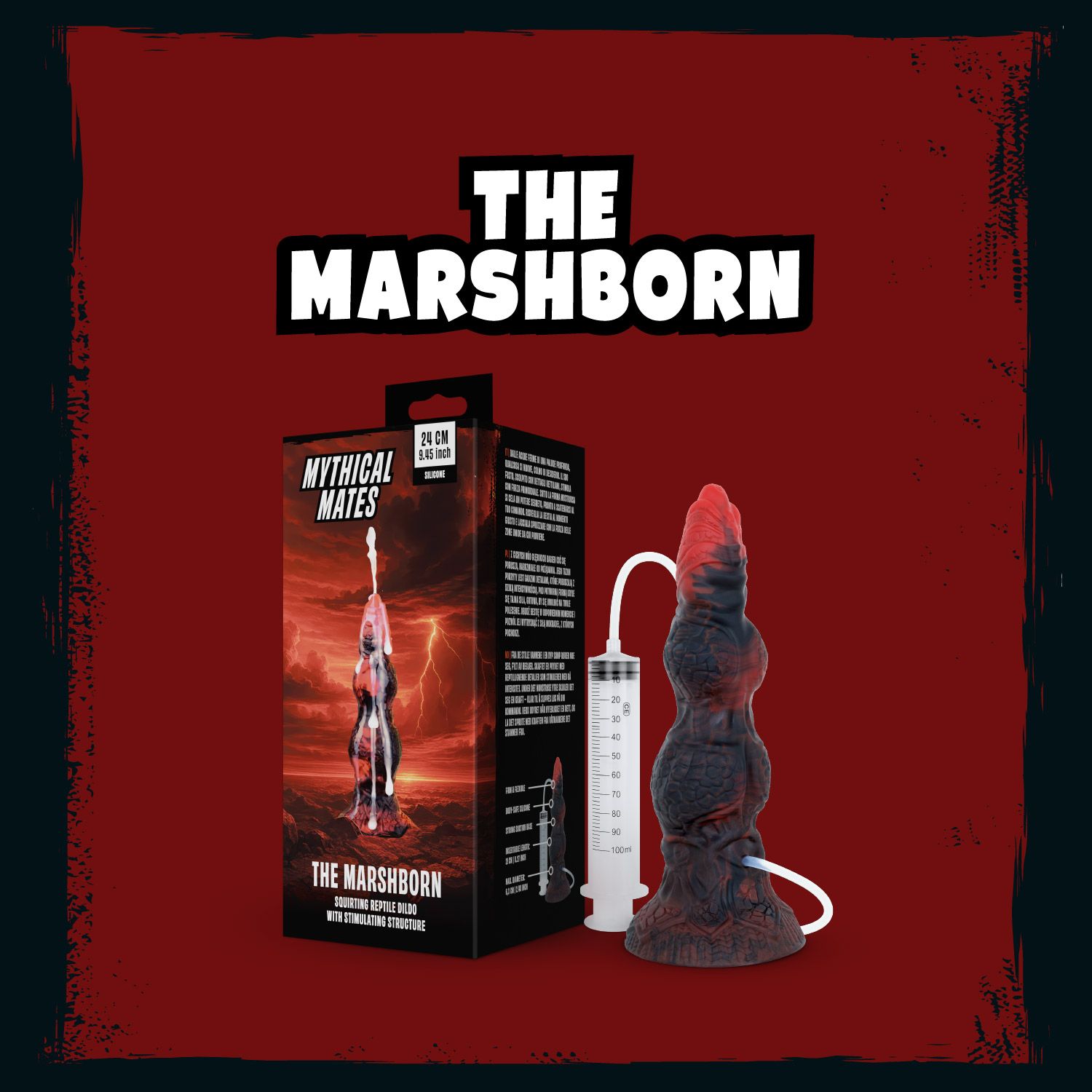 Mythical Mates - The Marshborn Spuitende Dildo - 24 cm foto 8