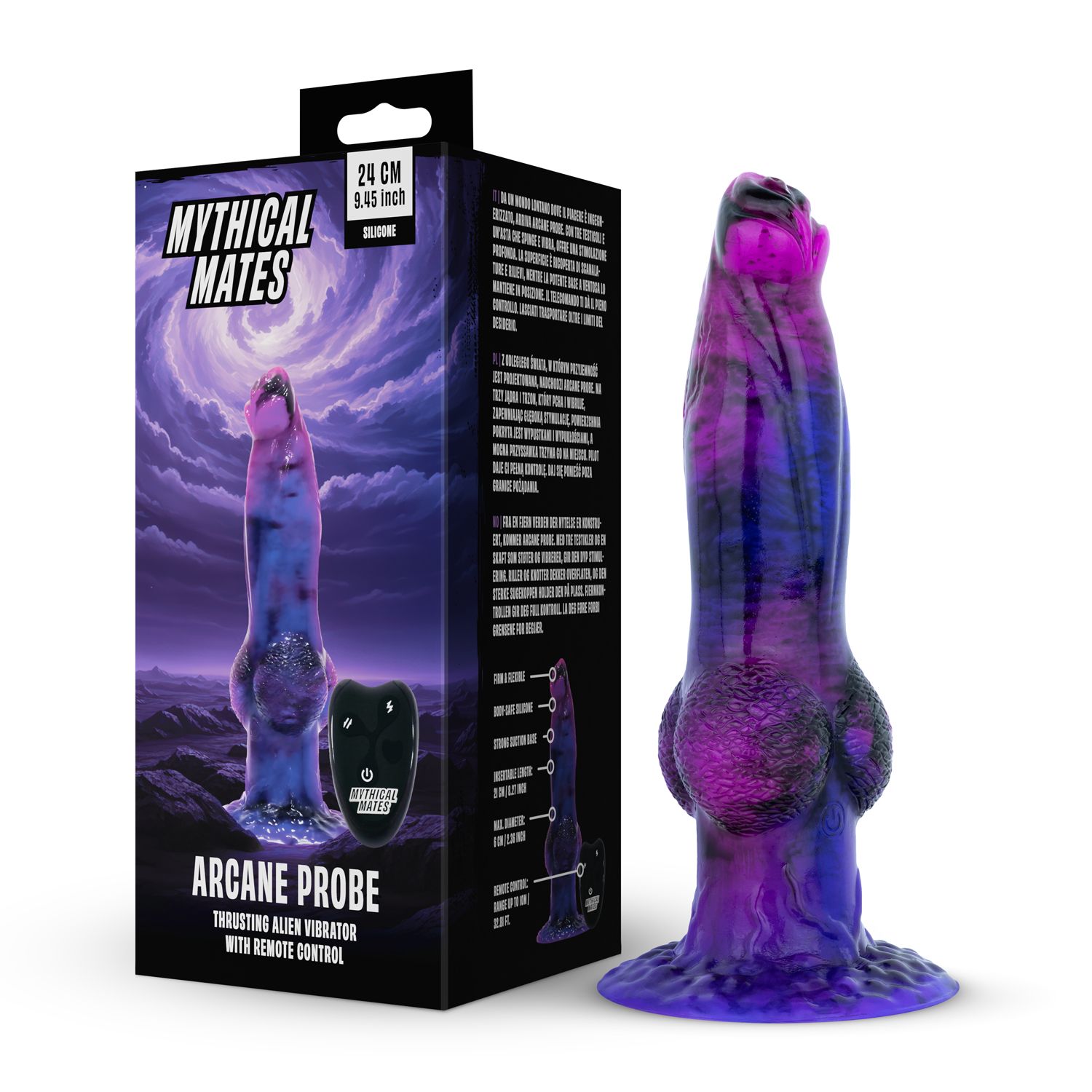 Mythical Mates - Arcane Probe Thrusting met Afstandsbediening - 24 cm