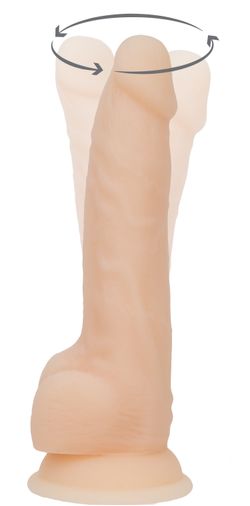 Naked Addiction - Realistic Rotating Dildo With Remote Control - 18 cm