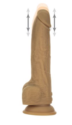 Realistyczne dildo Naked Addiction z funkcją posuwu i pilotem sterującym – 23 cm