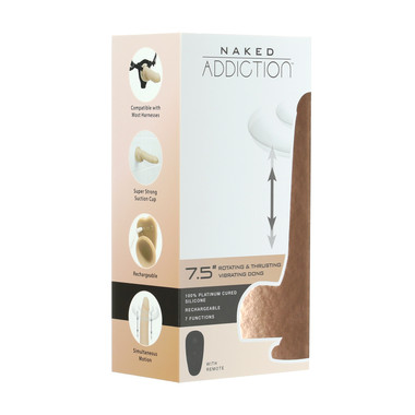 Naked Addiction - Realistic Rotating And Thrusting Dildo With Remote Control - 19 cm - EasyToys Naked Addiction - Realistic Rotating And Thrusting Dildo With Remote Control - 19 cm - EasyToys