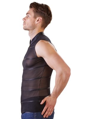 Doorschijnend Shirt Met Wetlook Strepen