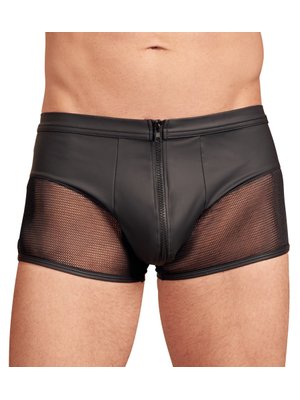 Leather Look Heren Boxer Met Ritssluiting - Zwart