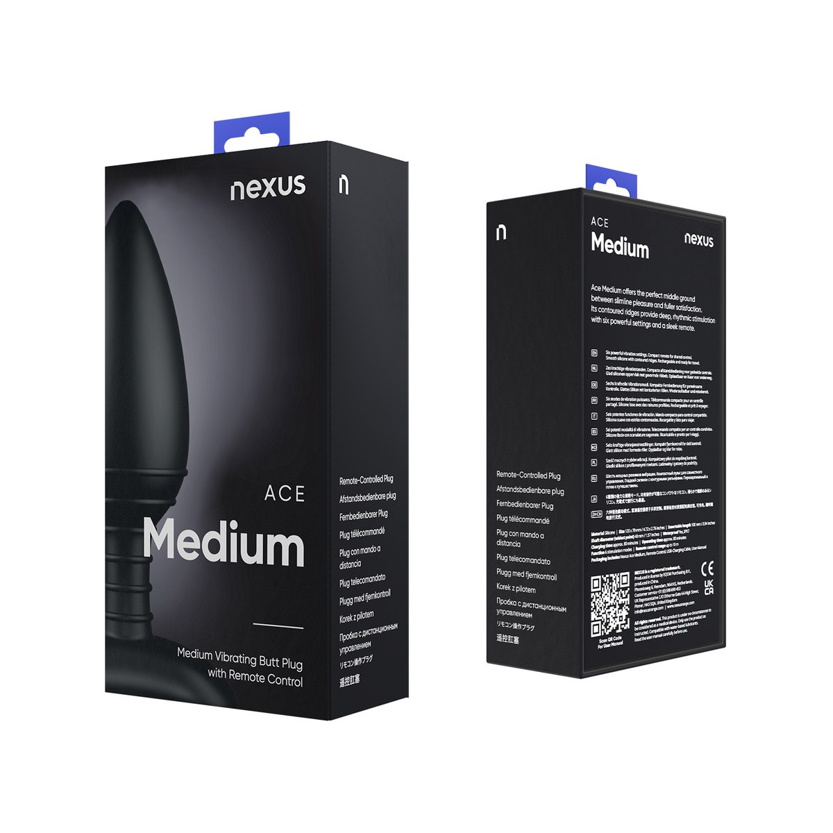 Nexus - Ace Vibrerende Buttplug - Medium