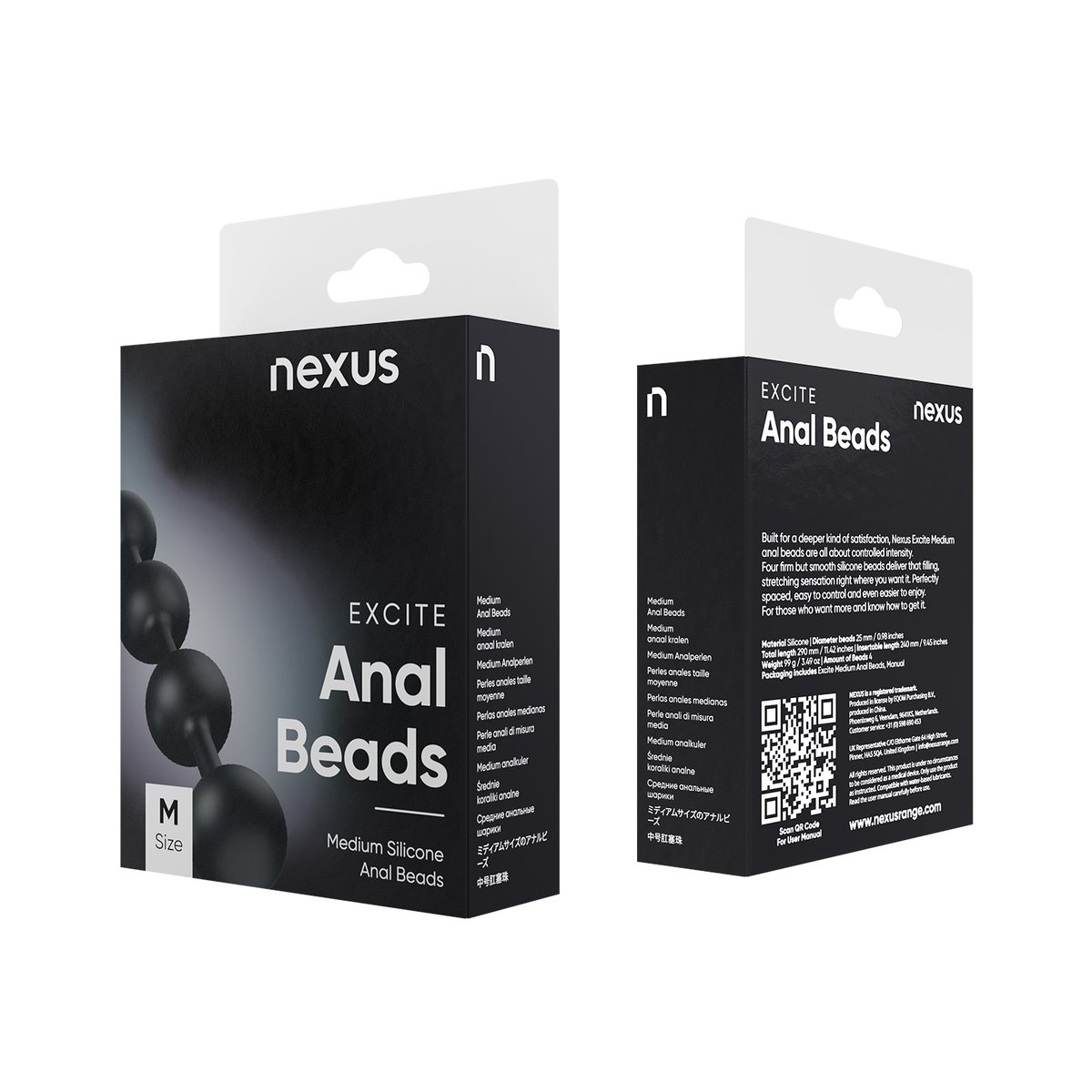 Nexus - Excite Siliconen Anaal kralen - Medium