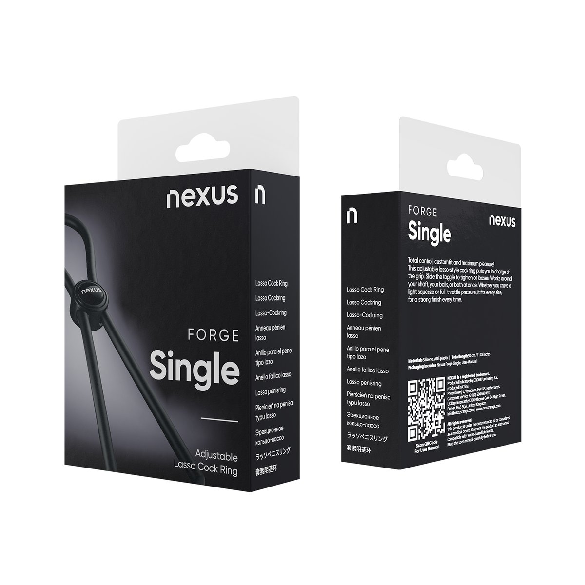 Nexus Forge - Verstelbare Penisring - Zwart