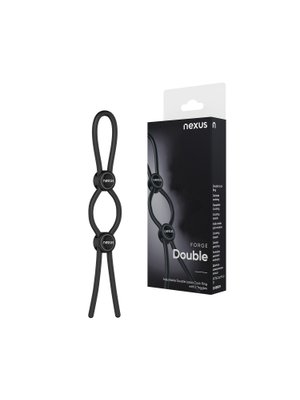 Nexus Forge - Dubbele Verstelbare Penisring - Zwart