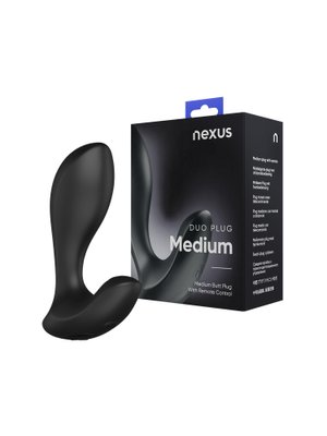 Nexus - Duo Remote Control Beginner Butt Plug Medium - Zwart