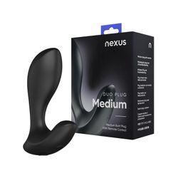 Nexus - Duo Remote Control Beginner Butt Plug Medium - Black