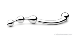 Njoy Fun Wand - G-Spot/Prostate Dildo - Silver