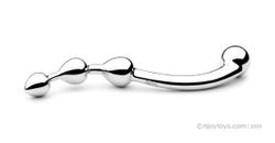 Njoy Fun Wand - G-Spot/Prostate Dildo - Silver