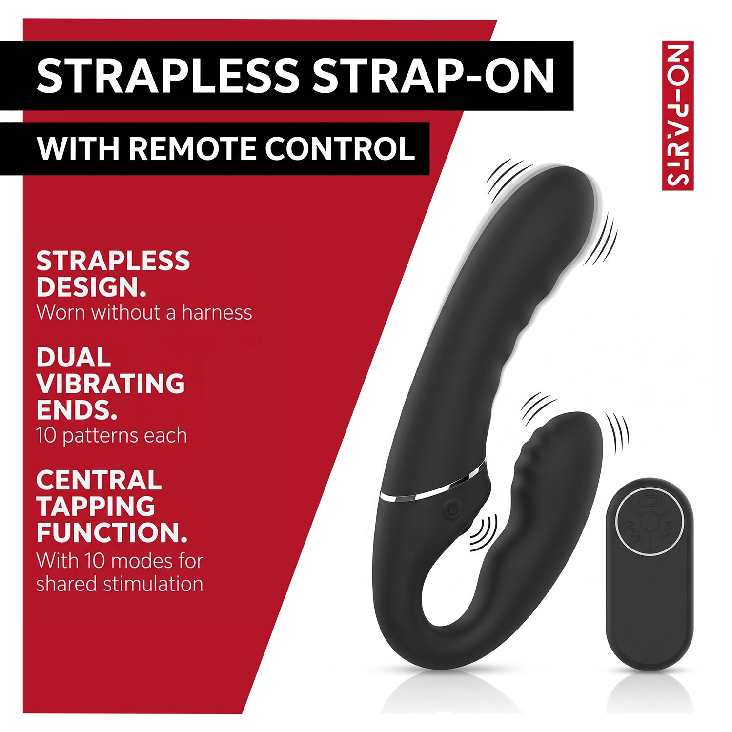 No-Parts - Strapless Strap-On Tapping - Zwart foto 3