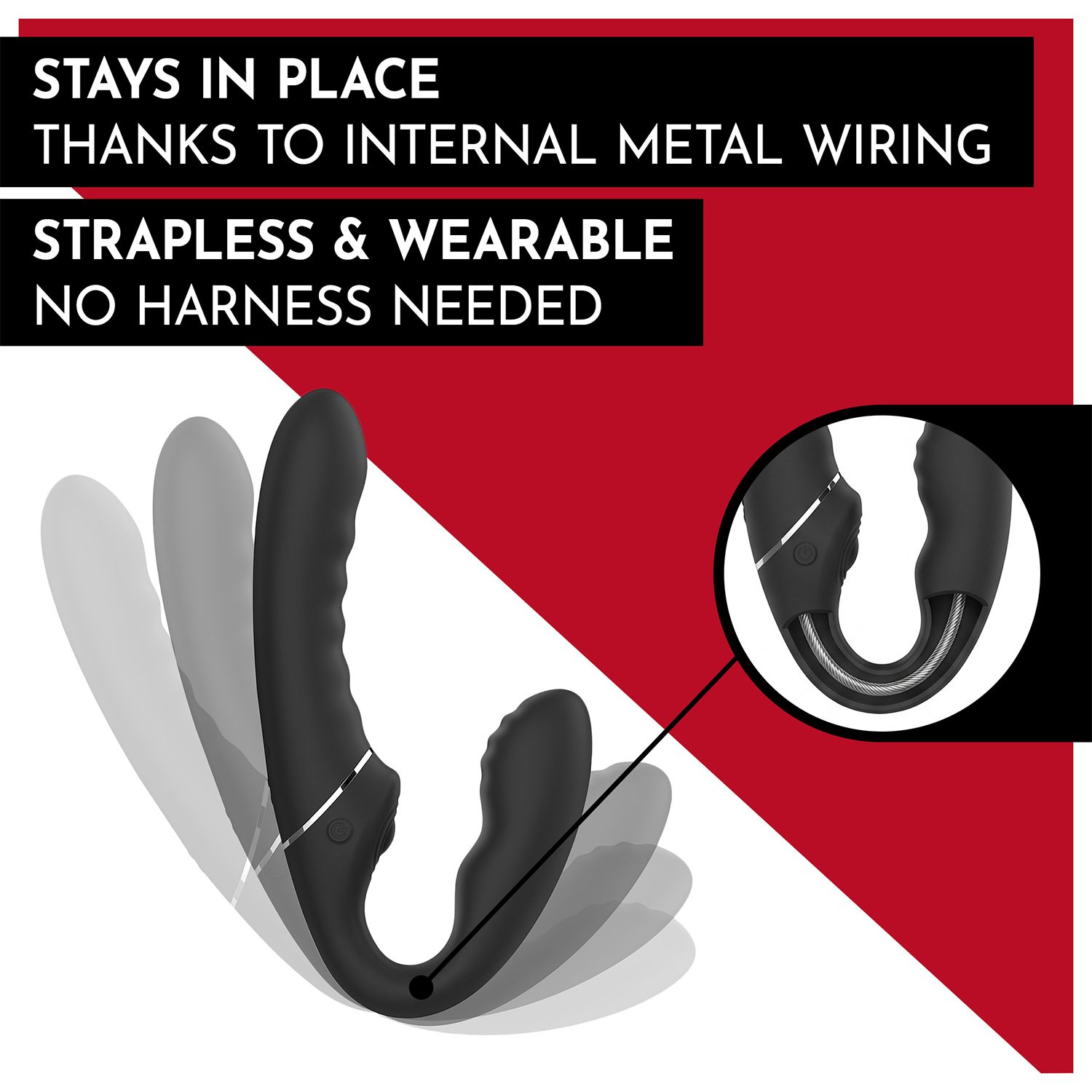 No-Parts - Strapless Strap-On Tapping - Zwart foto 2