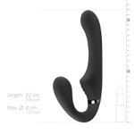 No-Parts - Avery Strapless Strapon Vibrerende Dildo 22 cm - Zwart