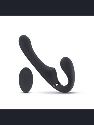 No-Parts - Avery Strapless Strapon Vibrerende Dildo 22 cm - Zwart