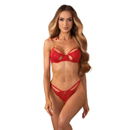Obsessive – Matildea 2-Delige Open Set – Rood