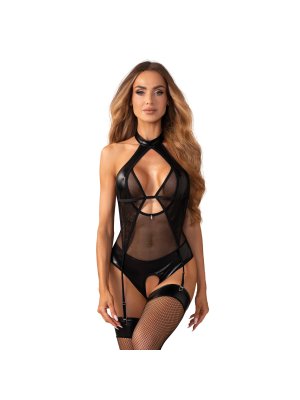 Obsessive – Dominna Crotchless Teddy – Black