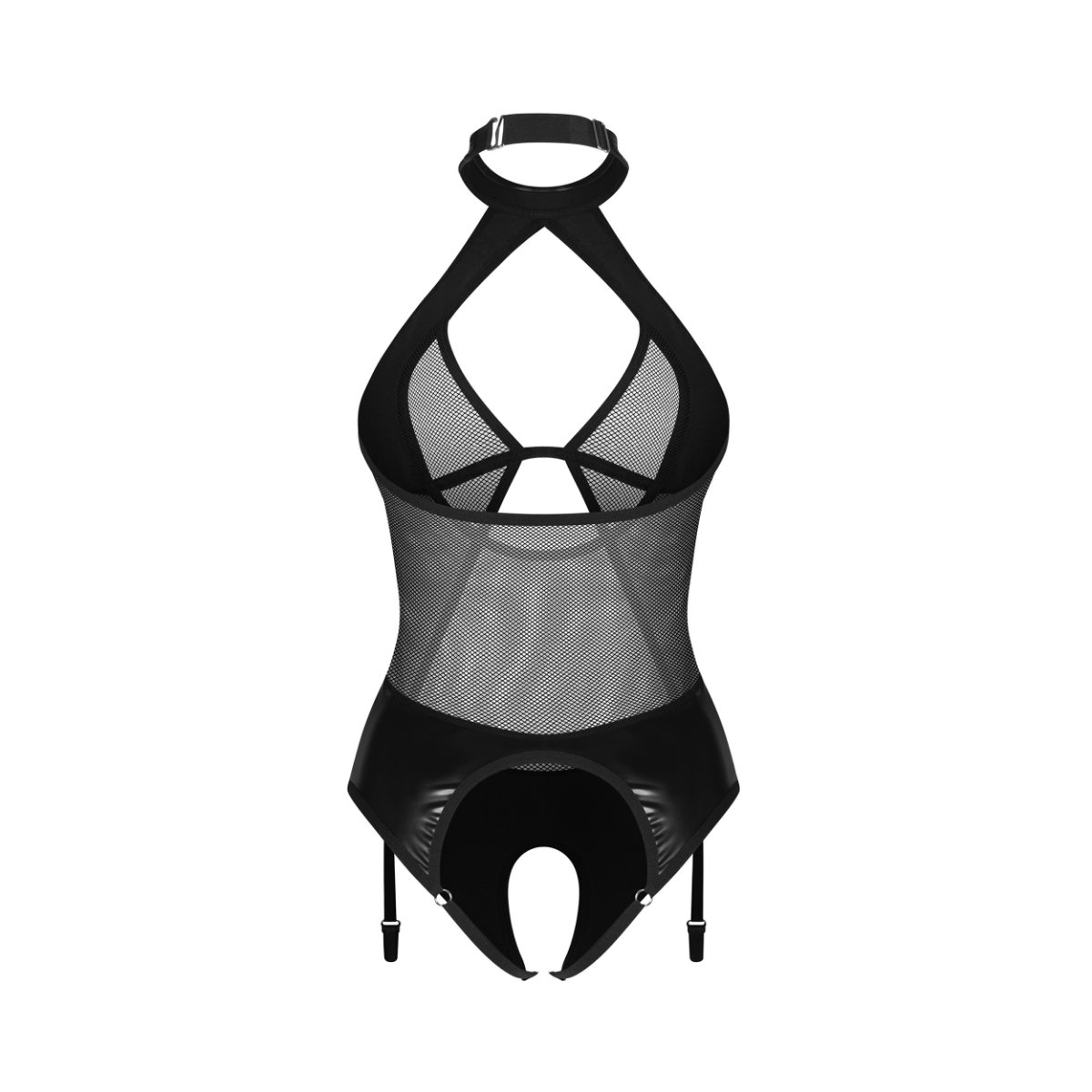 Obsessive – Dominna Crotchless Teddy – Black