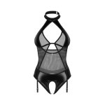 Obsessive – Dominna Crotchless Teddy – Black