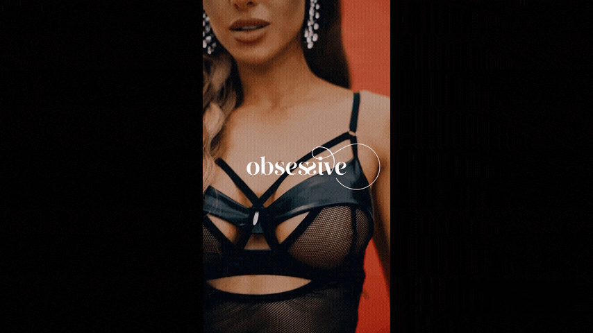 Obsessive – Dominna Chemise & Thong – Zwart