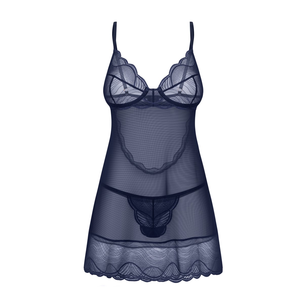 Obsessive - Nightly Chemise Set - Blauw