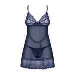 Obsessive - Nightly Chemise Set - Blauw