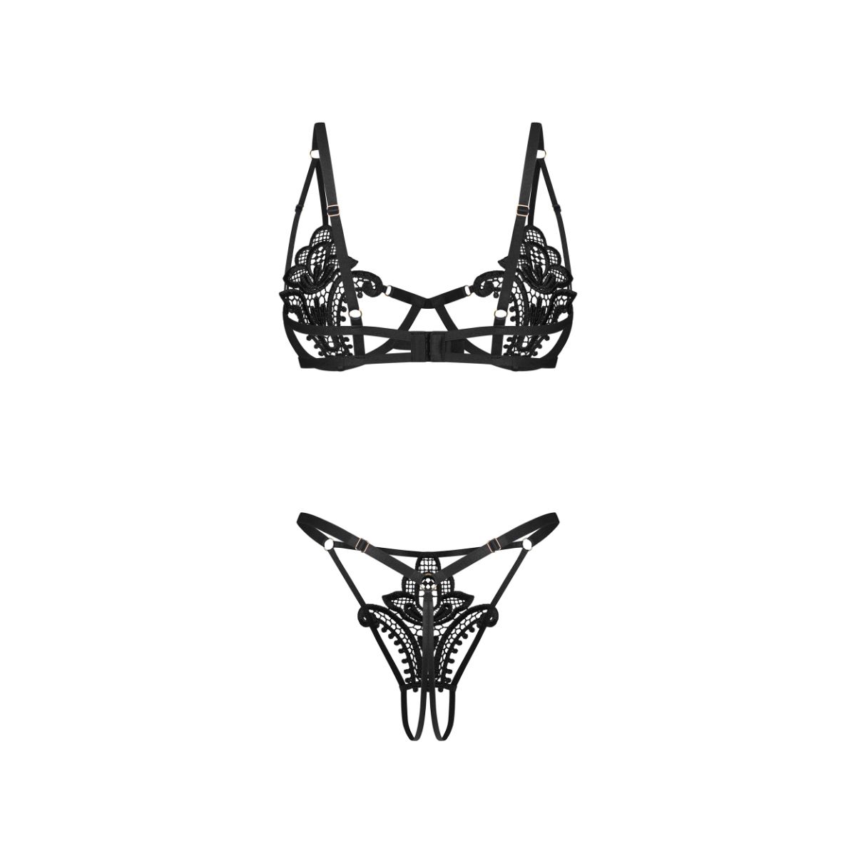 Obsessive - Luise Sublim 2-delige Set - Zwart - Afbeelding 6
