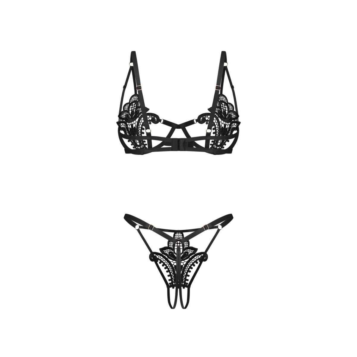 Obsessive - Luise Sublim 2-delige Set - Zwart