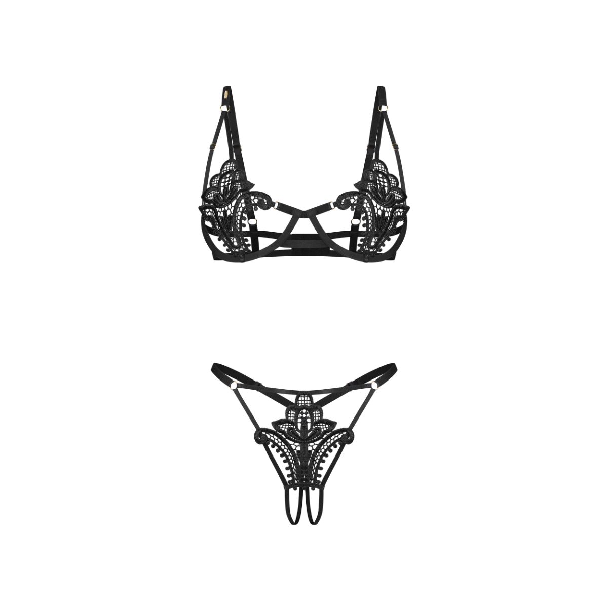 Obsessive - Luise Sublim 2-delige Set - Zwart - Afbeelding 7