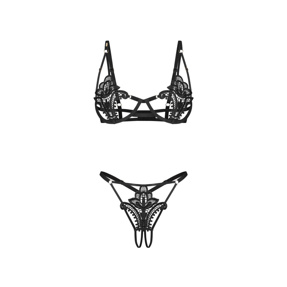 Obsessive - Luise Sublim 2-delige Set - Zwart