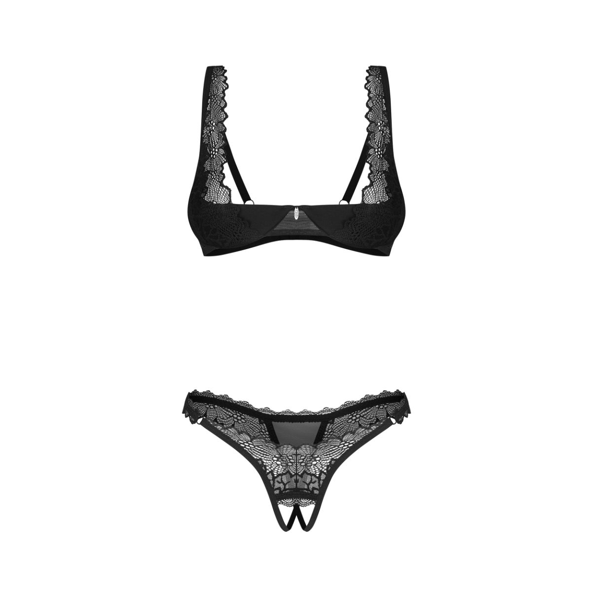 Obsessive - Deina More 2-delige Open Set - Zwart - Afbeelding 9