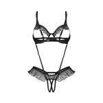 Obsessive - Carrola Crotchless Teddy - Zwart