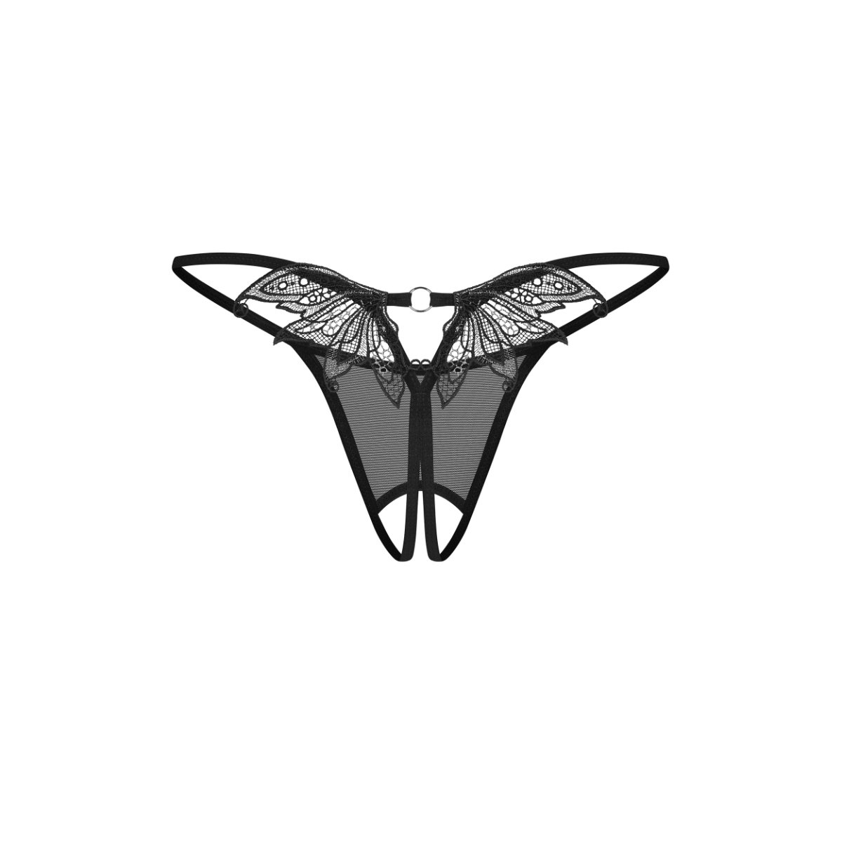 Obsessive - Zaliya String Open Kruis - Zwart