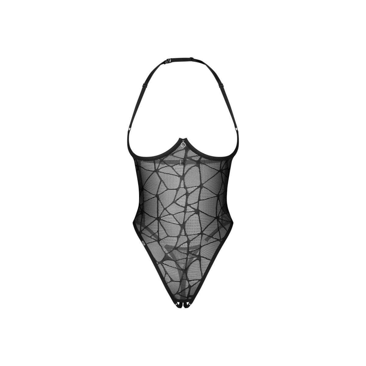 Obsessive - Olianna Teddy Open Kruis - Zwart