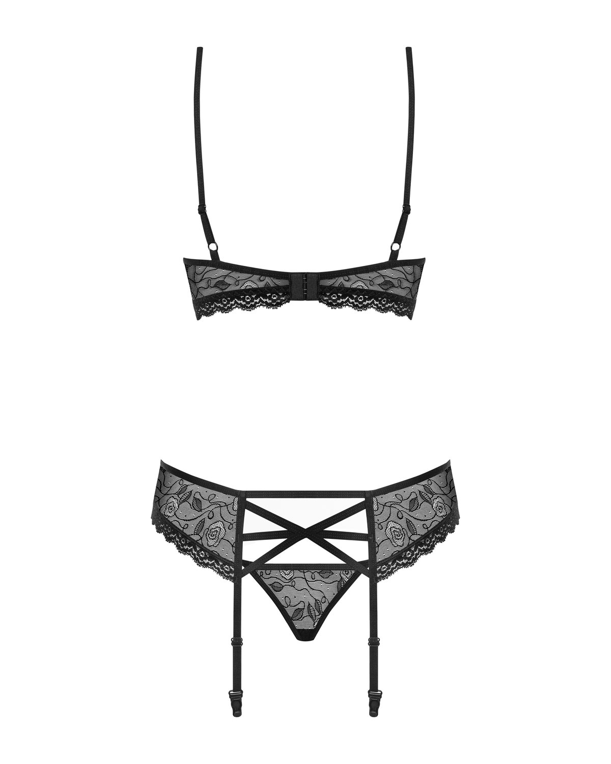 Obsessive - Fabulous Jarretelset - Zwart